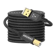USB 2.0 Printer Cable 20 feet, Type A Male to B Scanner 20FT, Black