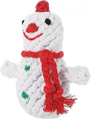 Parliky Snowman Shaped Rope Dog Chew for Dogs Safe Puppy Teething Interactive Pet Health for Playtime and
