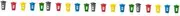 Vaguelly 4sets Doll House Ornament Decorative Trash Can Mini Waste Bin for Micro Sense Photo Prop 5pcs*4