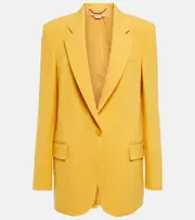 [Stella McCartney] Stella McCartney Wool-blend single-breasted blazer AU 2 yellow