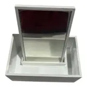 New Dior White Lacquered Vanity/Make-up Storage Box With Mirror