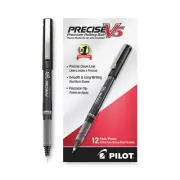 Pilot 35334 Precise V5 0.5 mm Roller Ball Pen - X-Fine, Black (DZ) New