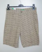€30 sz 42 UNITED COLORS OF BENETTON SHORTS COTTON FLORAL FLAT REGULAR WAIST NEW