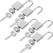 GLSTOY Vintage Style Small Lock Toy Padlock Key Replacement for Treasure Box Jewelry Box Locks Keys