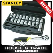 Stanley Socket Set 21 Piece 3/8" & 1/2" Drive Metric SAE Thru Drive 89.811