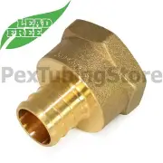 (100) 1/2" PEX x 1/2" Female NPT Threaded Adapters Crimp Fittings LEAD-FREE