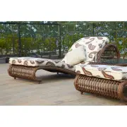 Roverna Outdoor PE Wicker Party Poolside Sun Bath Loungers with Tea Table