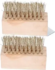 ibasenice 2Pcs Steel Wire Remover Brush Practical Garden Cleaning Tool for Efficient Moss and Removal Long Handle for Easy Use and Garden Maintenance