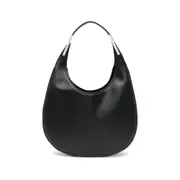 [Savette] Savette Small Florence Crescent-shaped Leather Shoulder Bag ONE SIZE BLACK