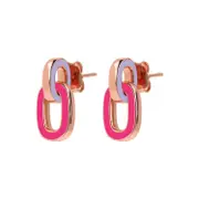 Bronzallure Miss Fuchsia & Lavender Enamel Earrings