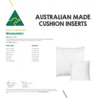 Luxor Twin Pack 45x45cm Aus Made Hotel Cushion Inserts Premium Memory Resistant
