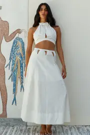 Santorini Sunrise Linen Set White