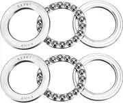 uxcell 51107 Thrust Ball Bearings 35mm x 52mm x 12mm Chrome Steel ABEC3 Single Row Roller 2pcs