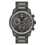 Movado Gunmetal Steel Chronograph Men's Swiss Made Watch - 3600867