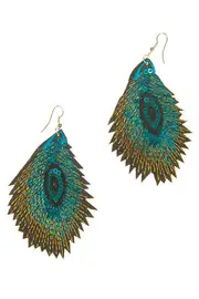 Sequined Fabric Earrings--JJ-EJ46