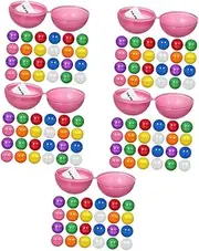 Abaodam 125 Pcs Bingo Game Balls Party Raffle Balls Hollow Bingo Balls Calling Balls Table Tennis Balls Draw Balls Lotterys Balls Bingo Cage Balls Fillable Ball Draw Game Supplies Plastic