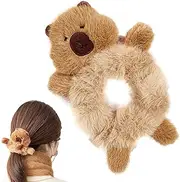 Cute Hair Pins - Hair Pins for Women, Capybara Hair Holders, Soft Hair Holder, Capybara Hair Clips, Fluffy Hair Clips, Cute Plush Hair Bobbles for Thick, Thin Hair, Women Girls