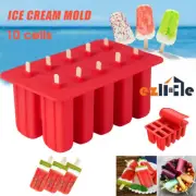 10 cells Mould silicone Molds Icy Pole Jelly Maker Ice Cream Pop Popsicle large