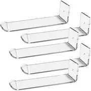 LeoLeoii 3/6/9 Pcs Headband Holder Organizer Hair Display Wall Stand Acrylic Tie Hanger Storage Headbands Hanging Clear Bracelet Transparent Acrylic (6 PCS)