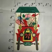 Vintage Merry Christmas Grandpa Grandfather Granddad Pappy Pop Pop Santa HTF