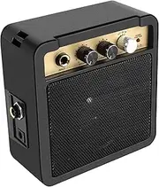 Justivana Mini Guitar Amplifier Amp Speaker 5W with 6.35mm Input 1/4 Inch Headphone Output Supports Volume Tone Adjustment