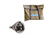 Adventure Kings Portable Fire Pit Canvas Bag + 2in1 Camping LED Light & Fan Lamp