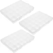 Mipcase 3Pcs Compartment Organizer Box Transparent Fishing Tackle Storage for Hooks Baits and Accessories Durable Material for Craft Organizers and Storage