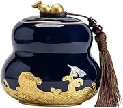 Kitchen Container Airtight Lid Ceramic Tea Canister Kichen Storage Container For Coffee Sugar, Nuts, Herb, Spice For Loose Tea(Green)