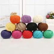 Reelau Colorful Jute Twine, 12 Rolls 2Mm 3 Strands Natural Jute String Twine ...