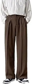 [Generic] Men Suit Pants Social Pants Korean Loose Straight Wide Leg Pants Office Trousers