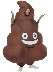 Inflatable Poop Emoji Adults Funny Dress Up Costume
