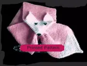 Easy Knitting Scarf Fox Pattern Animal Scarf Printed Pattern