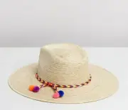 Brixton Joanna Palm Hat 100% Mexican Palm Straw Hat Fashion Womens X Large