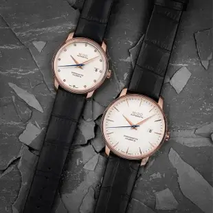 【MIDO 美度】官方授權 Baroncelli 永恆系列天文台認證機械對錶 情侶手錶(M0274083603100+M0272083603600)