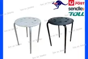 IKEA MARIUS Stool Bench Chair Seat Stackable Lightweight Portable Black White