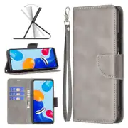 For Google Pixel 8 Pro 5G Case, Lambskin Texture PU Leather Wallet Cover, Grey