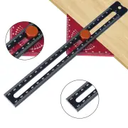 Aluminum T Square Ruler 180 Degree Rotating Marking Gauge Precision Woodworking Measuring Tool with Easy Read Layout Lin