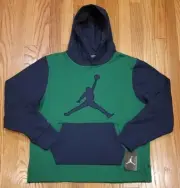 Air Jordan Boys Jumpman Hoodie Sweatshirt Green/Navy 952421 048 Size Small