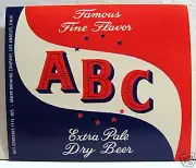 A B C Beer Bottle Label Maier Brewing Los Angeles Ca