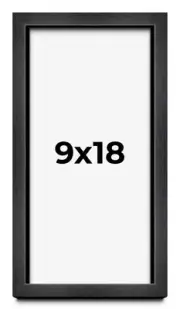 9x18 Shadow Box Frame Grey Charcoal Black | 0.875 Inches Deep | Solid Wood Shado