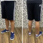 【麋鹿巴士】ADIDAS  愛迪達 男款 三條線背後LOGO 棉質短褲 休閒短褲