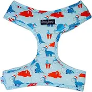 Dan & Sam Dino Christmas Dog Harness - XSmall, Festive Dinosaur Design, Adjustable & Comfortable, Ideal for Holiday Pet Outfits, Secure & Durable, Ideal for Small Breeds