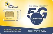 OneSimCard Universal E 3-in-one Travel SIM Card for use in Over 200 Countries with US $5 credit - Voice, Text and Mobile Data as low as $0.01 per MB. Compatible with All Unlocked GSM Phones. 4G in 50+ Countries.
