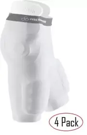 4 Pack McDavid Girdle 750T Pro 5-Pocket Football Compression Shorts No Pads WHT