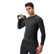 Men's Compression Shirts Long Sleeve Workout Gym Running Top Sports Baselayer