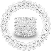 Specora - Spiral Hair Scrunchies Pack of 5-5 cm TPU Transparent