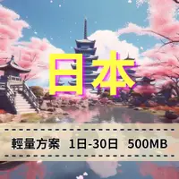 在飛比找蝦皮商城優惠-eSIM 日本上網 每日500MB 輕用量方案 手機上網 快