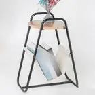 Metal Side Table Round Low Table Tea Table for Small Space Living Room