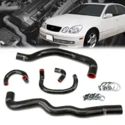 HPS Black Radiator+Heater Hose Kit For 98-05 GS300 GS400 2JZ-GTE VVT-i Swap (for: Lexus)