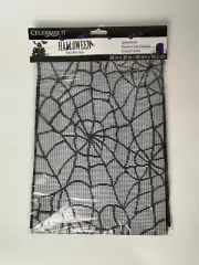 Halloween Black Lace Table Cover Decoration-Spider Web 39”x30” New in pkg.